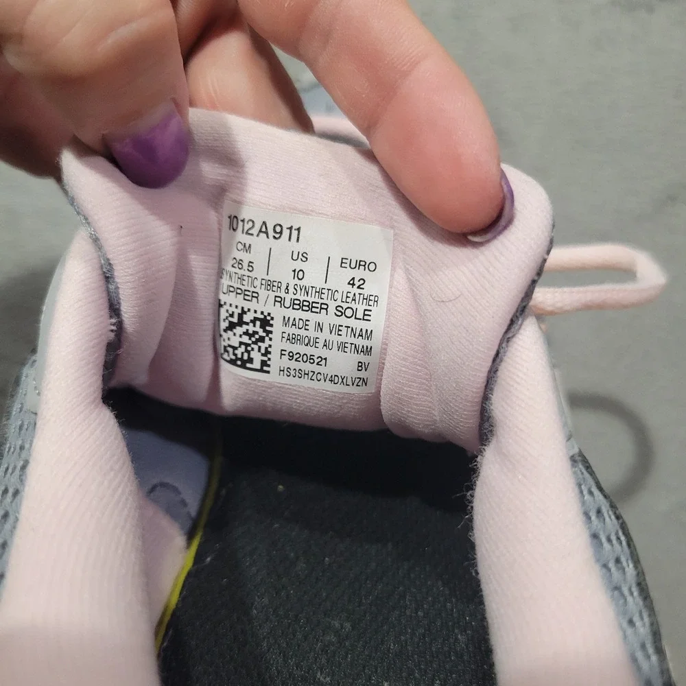 ASICS Running Shoes Womens 10 Grey Pink Gel-Contend 7 1012A911 Athletic Sneakers